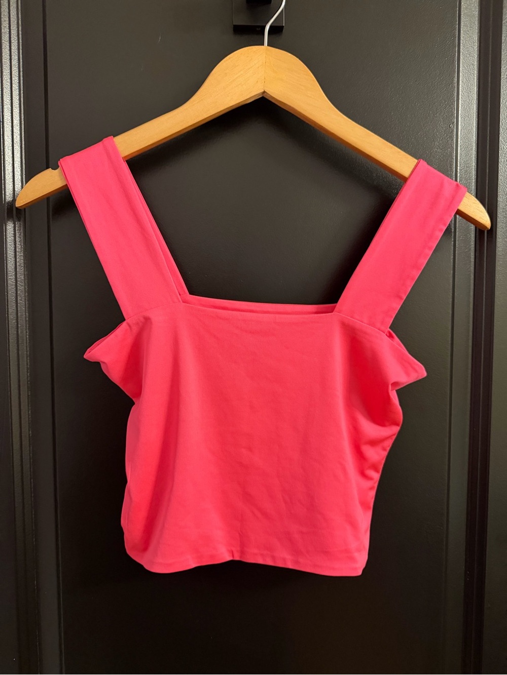 Pink Square-Neck Crop Top - Women